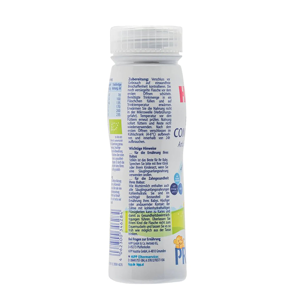 
                  
                    Hipp Combiotik PRE Ready To Feed Liquid Milk - 200ml ( Expiration Date : 6/25/2025 )
                  
                