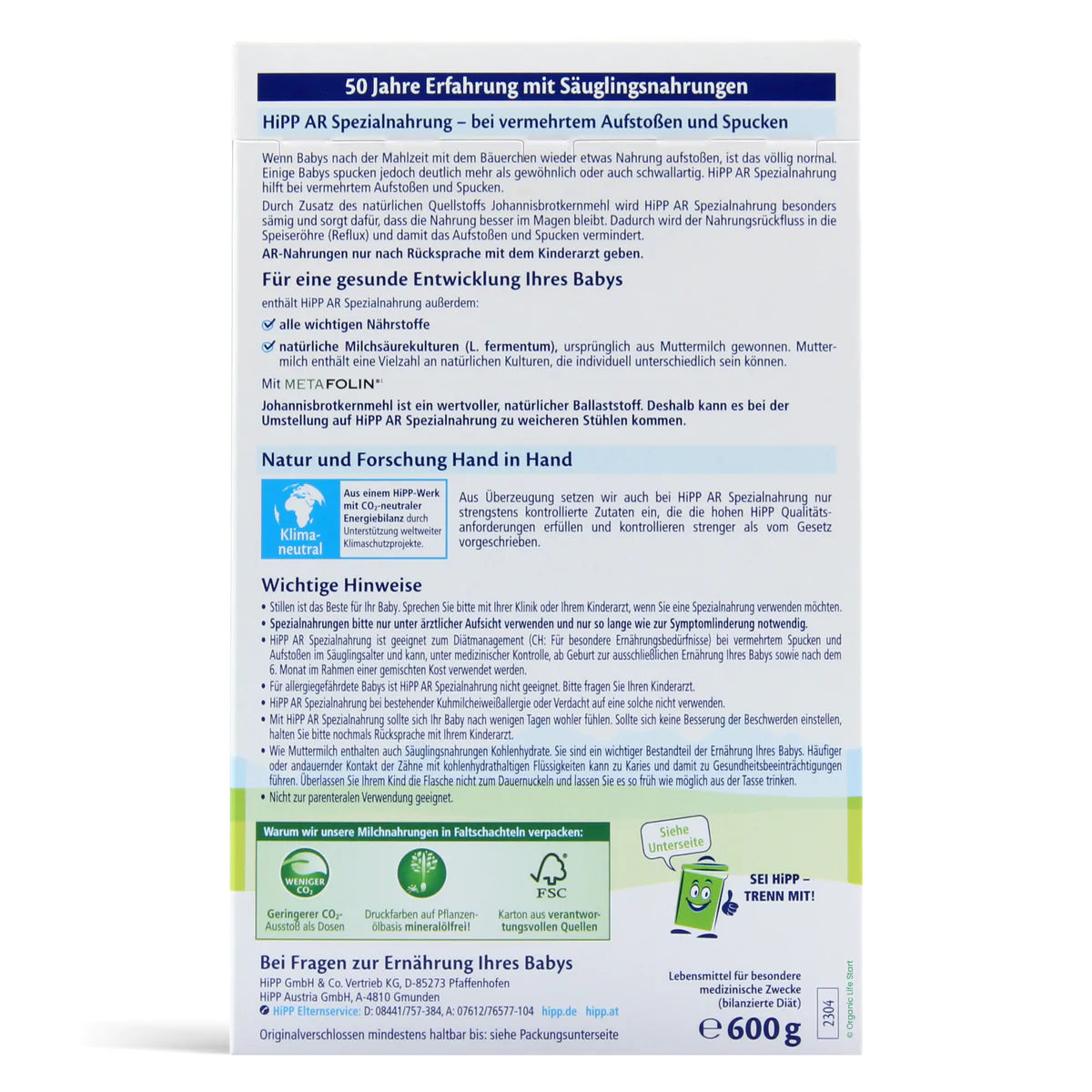 
                  
                    HiPP Anti-Reflux Special Milk Powder Multi-Stage Formula (600g)
                  
                