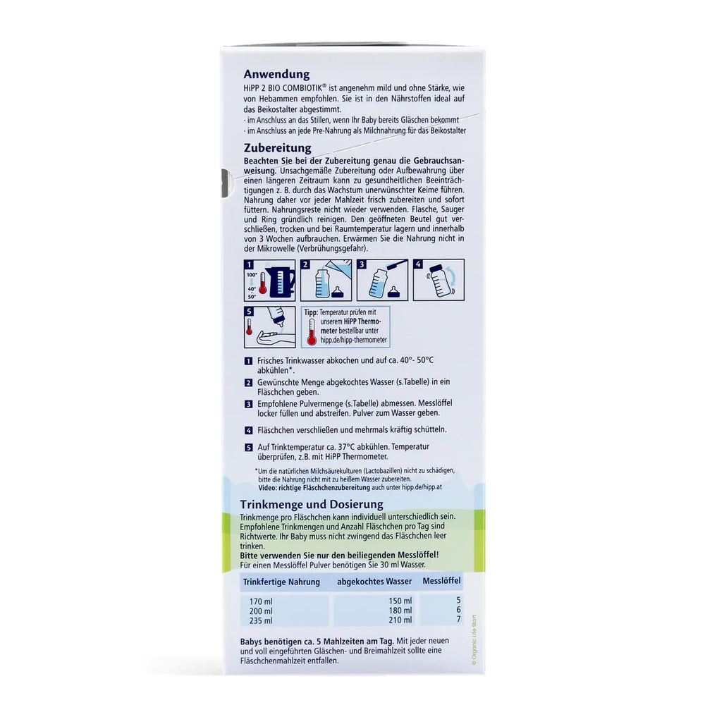 
                  
                    HiPP German Stage 2 No Starch - Combiotic Organic Baby Formula (600g)
                  
                