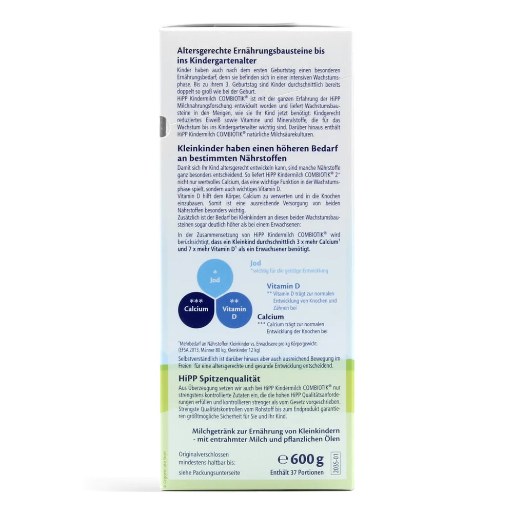 
                  
                    Hipp 2+ Years Combiotic Kindermilch Toddler Formula (600g)
                  
                